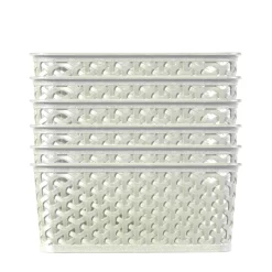 Curver My Style Small Rectangular Plastic Storage Basket - Vintage White - 4L -Storage Rack Store 12809474 1814833220381938