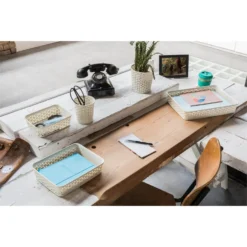 Curver My Style Medium Rectangular Plastic Storage Basket - Vintage White - 13L -Storage Rack Store 12809476 1004833218930166