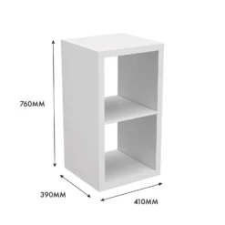 Clever Cube 2x1 Storage Unit - White 11 Clever Cube 2x1 Storage Unit - White -Storage Rack Store 12813174 5585014368193848