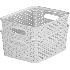 Curver My Style Small Rectangular Plastic Storage Basket - Grey - 4L 10 Curver My Style Small Rectangular Plastic Storage Basket - Grey - 4L -Storage Rack Store 12814407 1084832986992549