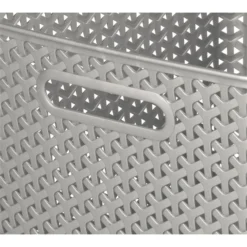 Curver My Style Large Rectangular Plastic Storage Basket - Grey - 18L 11 Curver My Style Large Rectangular Plastic Storage Basket - Grey - 18L -Storage Rack Store 12814518 1804832988746814