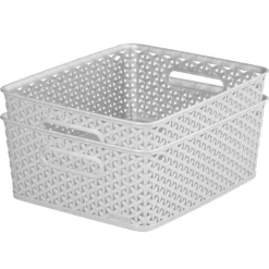 Curver My Style Medium Rectangular Plastic Storage Basket - Grey - 13L -Storage Rack Store 12814522 2054832986795350