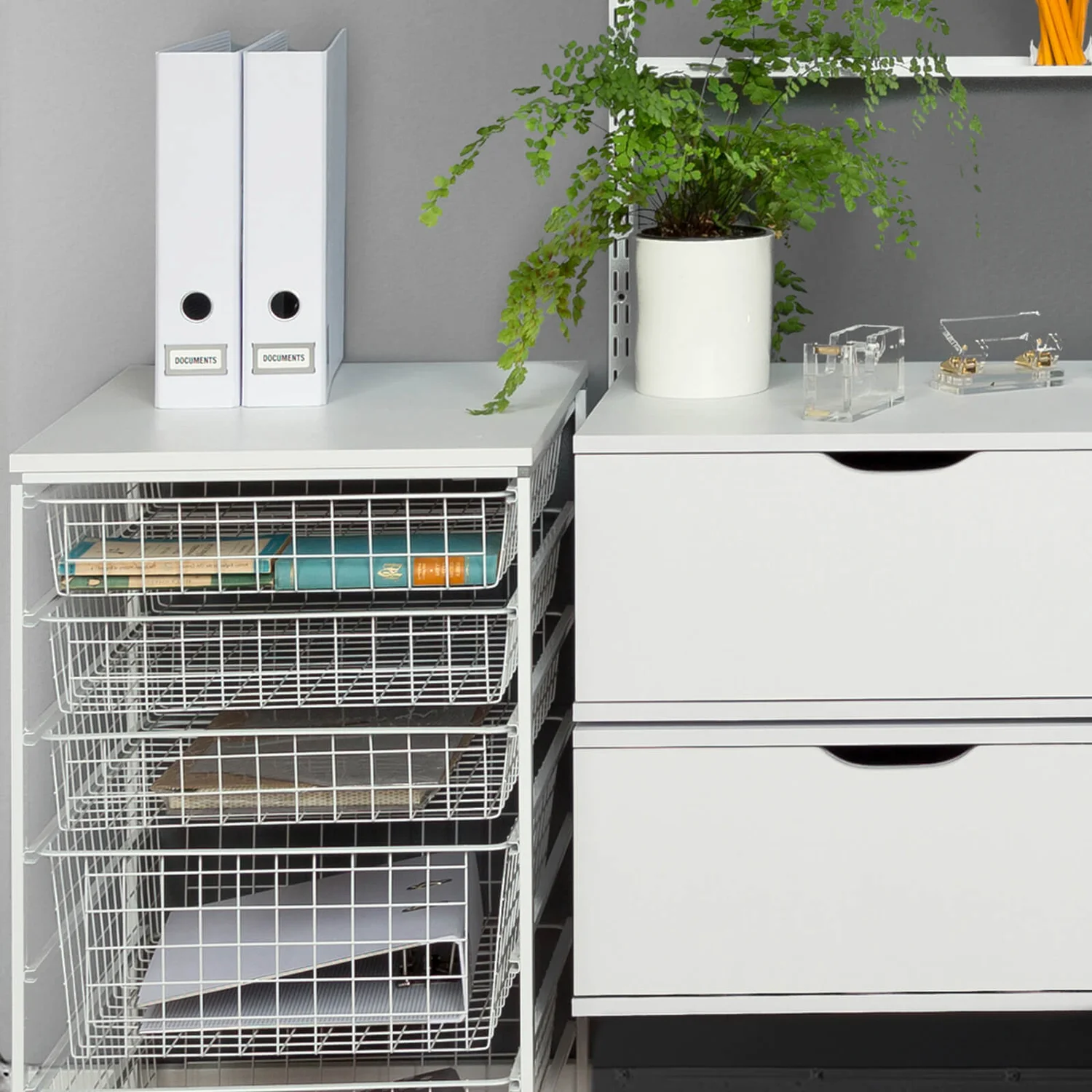 Wire 1 Runner Basket - White - 85mm 2 Wire 1 Runner Basket - White - 85mm - Image 2