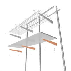 None Double Slot Bracket - White -220mm -Storage Rack Store 12815727 1085034583447953