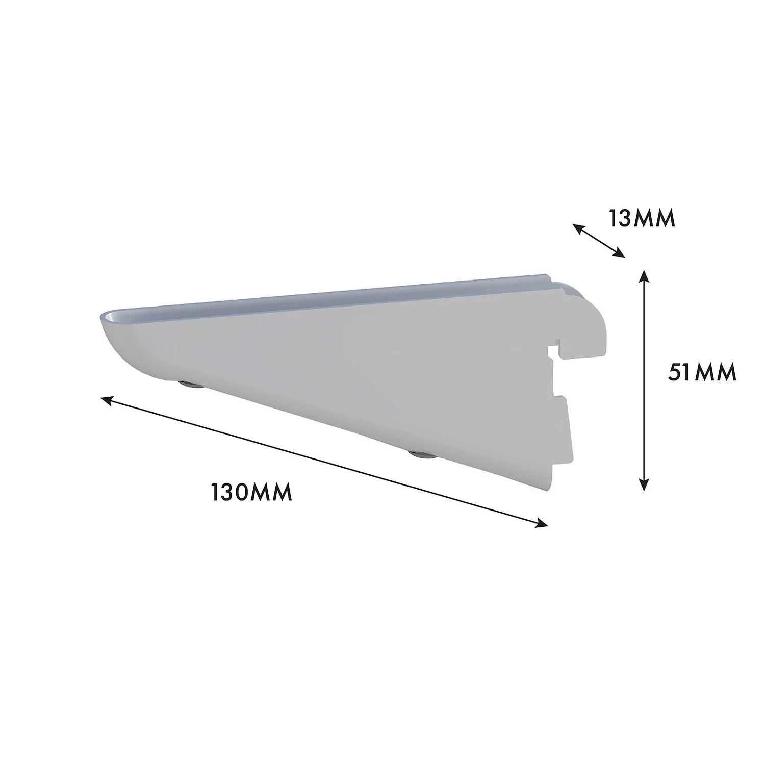 None Double Slot Bracket - White -120mm 4 None Double Slot Bracket - White -120mm - Image 4