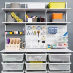 None Double Slot Bracket - White -470mm -Storage Rack Store 12815736 1884833192837789