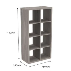 Clever Cube 4x2 Storage Unit - Grey Oak -Storage Rack Store 12816003 5715023384541223
