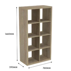 Clever Cube 4x2 Storage Unit - Oak -Storage Rack Store 12816157 1065014368240330