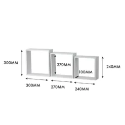 3 Wall Cubes - Matt White -Storage Rack Store 12817822 1884976219094987