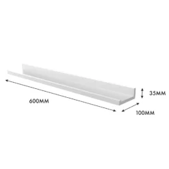 Flexi Storage Decorative Shelving Photo Shelf - White Matt - 600x35x100mm -Storage Rack Store 12817964 4774991763960087
