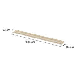 Flexi Storage Decorative Shelving Photo Shelf - Sanoma Oak - 1200x35x100mm -Storage Rack Store 12817974 6494967466194820