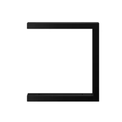 None Double U Shelf Bracket - Black - 330x300mm -Storage Rack Store 12820763 1884930156443321