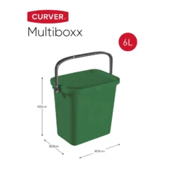 Curver Multiboxx Plastic Multi-purpose Storage Box - Green - 6L -Storage Rack Store 12820957 1754833171054354