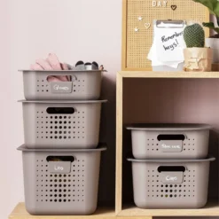 2 Pack Smartstore Wardrobe Basket Tag - Taupe -Storage Rack Store 12822346 1754833173998242