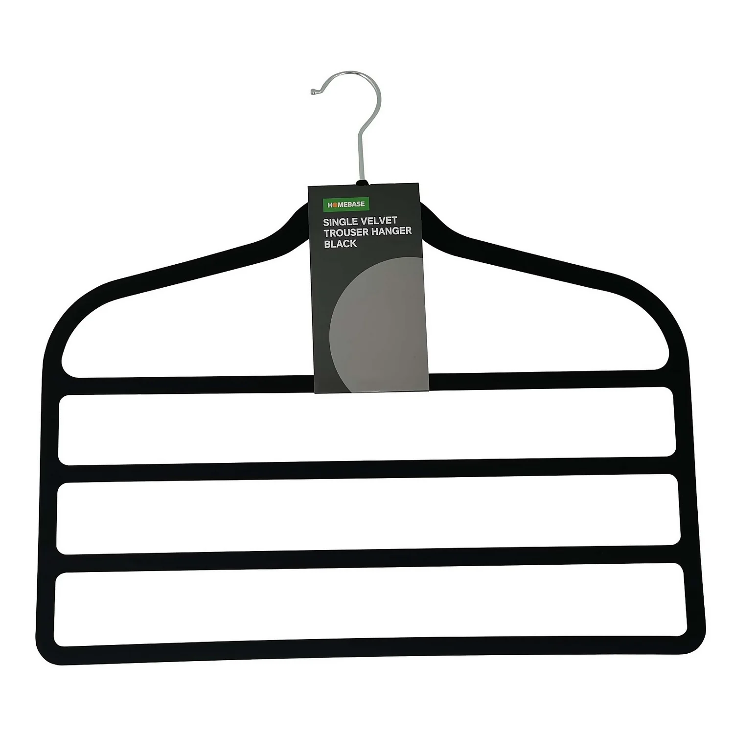 Single Black Velvet Trouser Hanger 1 Single Black Velvet Trouser Hanger