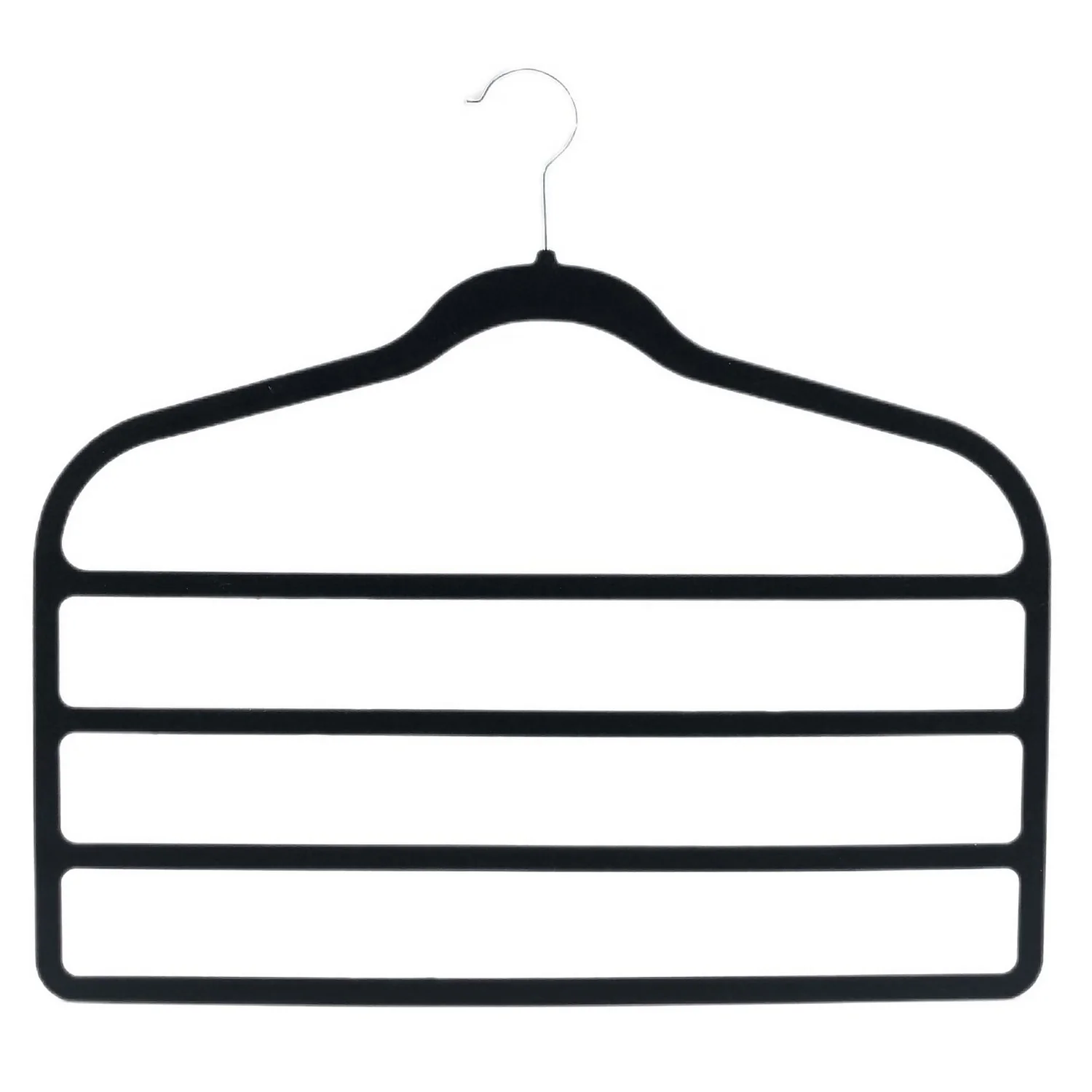 Single Black Velvet Trouser Hanger 4 Single Black Velvet Trouser Hanger - Image 4