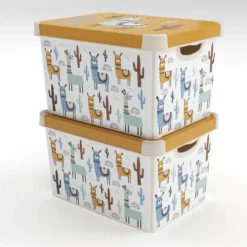 Curver Stockholm Llama Plastic Deco Storage Box - Multi-Coloured - 22L 13 Curver Stockholm Llama Plastic Deco Storage Box - Multi-Coloured - 22L -Storage Rack Store 12824053 2554832983038804