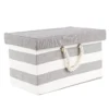 Rectangle Striped Box With Lid