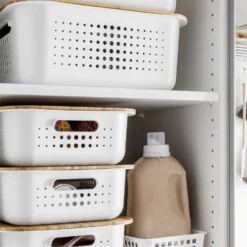 Smartstore 6L Wardrobe Basket - White -Storage Rack Store 12826433 1494833172887105