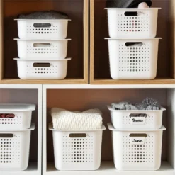 Smartstore 6L Wardrobe Basket - White -Storage Rack Store 12826433 1524833172581702