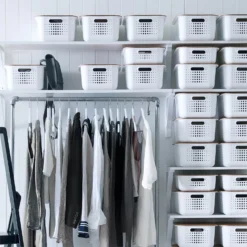 Smartstore Wardrobe Basket Bamboo Lid -Storage Rack Store 12826435 4494833172775160