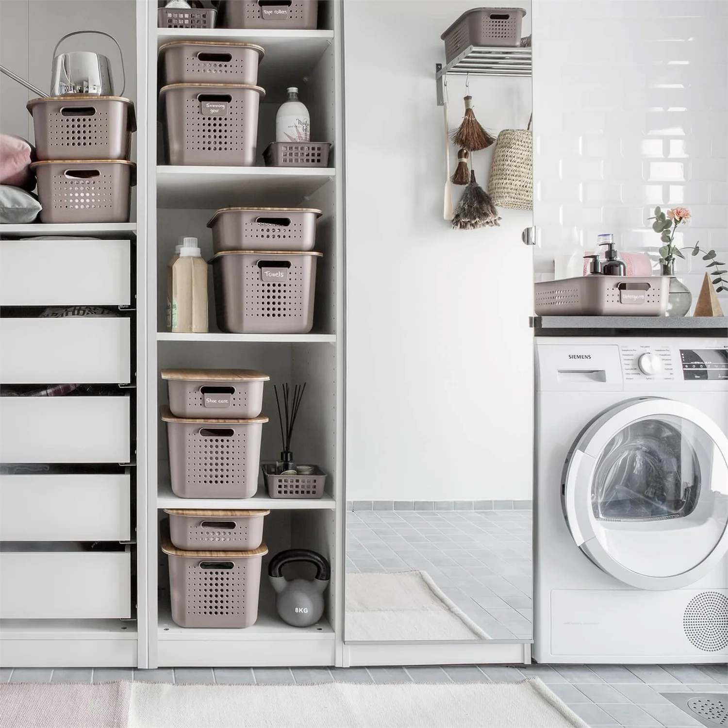 Smartstore 10L Wardrobe Basket - Taupe 5 Smartstore 10L Wardrobe Basket - Taupe - Image 5