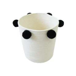 Round Cotton Rope Mono Pom Pom Basket -Storage Rack Store 12886598 2104857031583232