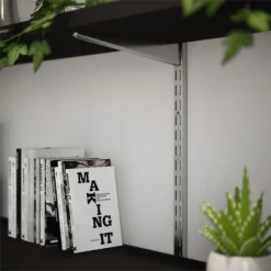 Twin Slot Shelving Kit - 1219mm Krome Twinslot And 120mm Brackets - Chrome Effect 6 Twin Slot Shelving Kit - 1219mm Krome Twinslot And 120mm Brackets - Chrome Effect -Storage Rack Store 12888690 2034843286654898