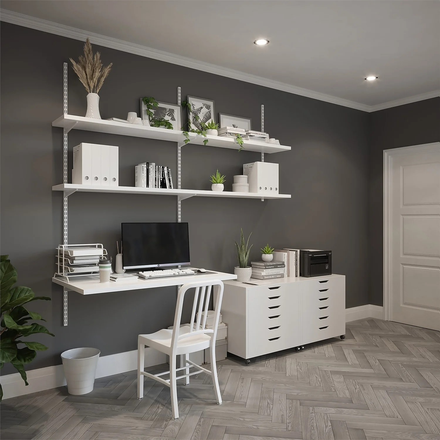 Anti-bacterial Twin Slot Shelving Kit - 1600mm White Twinslot And 120mm Brackets - White 4 Anti-bacterial Twin Slot Shelving Kit - 1600mm White Twinslot And 120mm Brackets - White - Image 4