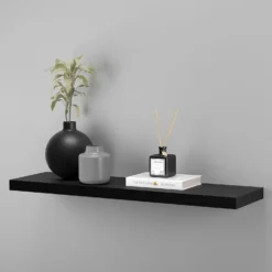Flexi Storage Decorative Shelving Floating Shelf Black Oak 900x38x240mm -Storage Rack Store 12889895 8824867914451104