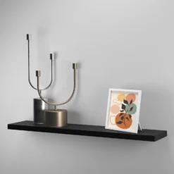 Flexi Storage Decorative Shelving Floating Shelf Black Oak 1200x38x240mm -Storage Rack Store 12889901 1714867914537906