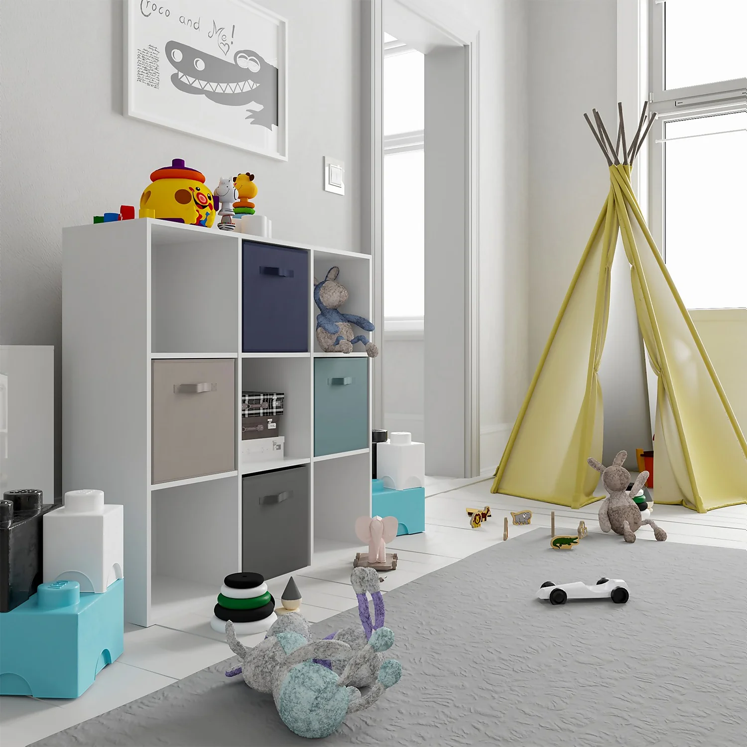 Living Elements Compact Cube Fabric Insert - Teal 2 Living Elements Compact Cube Fabric Insert - Teal - Image 2