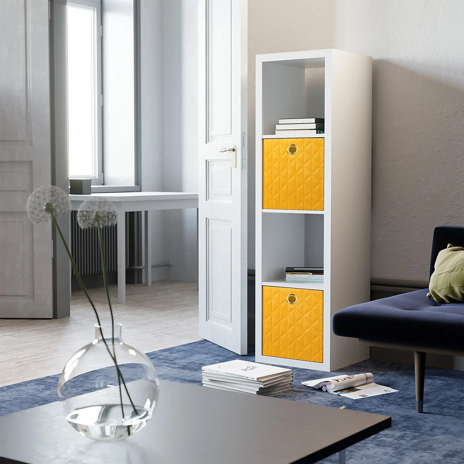 Clever Cube Quilted Velvet Insert - Yellow 2 Clever Cube Quilted Velvet Insert - Yellow - Image 2