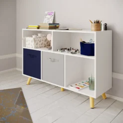 Kids Compact Storage Unit With Legs - White -Storage Rack Store 13277674 1034929069481773