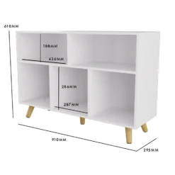 Kids Compact Storage Unit With Legs - White -Storage Rack Store 13277674 1184929069674892