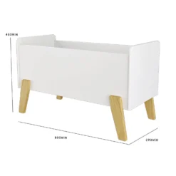 Kids Open Toy Chest - White & Natural -Storage Rack Store 13277675 2634930078466901