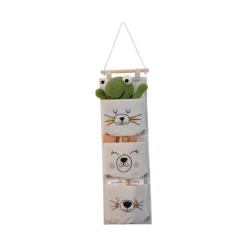 Kids 3 Pocket Hanging Organiser - Polar Bear -Storage Rack Store 13277677 1484929069085707