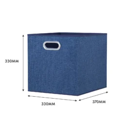 Clever Cube Fabric Insert - Set Of 2 - Steel Blue -Storage Rack Store 13911397 2654981913057490