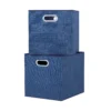 Clever Cube Fabric Insert - Set Of 2 - Steel Blue