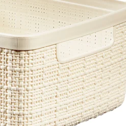 Curver Jute Small Recycled Storage Basket - 5L White -Storage Rack Store 13965909 1704995188213460